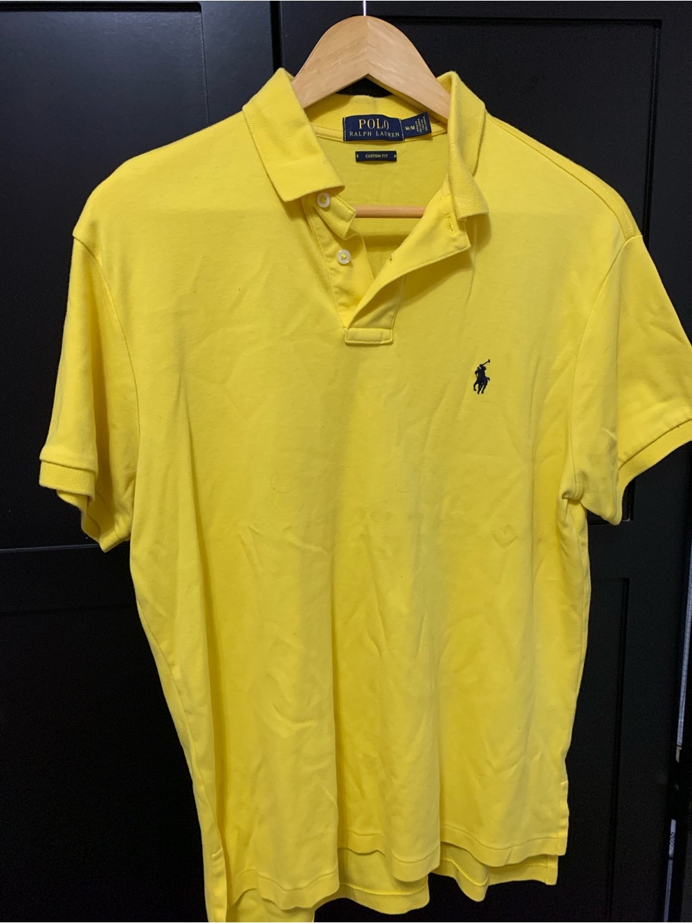 Ralph Lauren Yellow Men's Polo Shirt custom fit classic everyday essentials